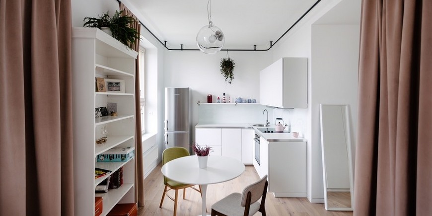 35+ проектов кухонь в маленьких квартирах