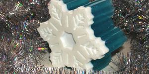 Новогоднее мыло ручной работы – “Снежинка"