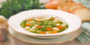 Суп овощной с фасолью
