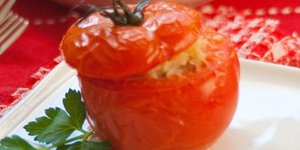 Фаршированные помидоры рисом и креветками