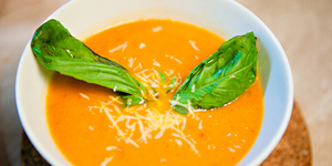 Суп-пюре томатный с перцами