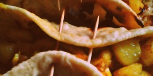 Сабджи из картофеля в лепёшках Чапати