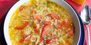 Овощной суп с рисом и карри