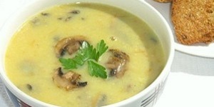 Суп с сыром и грибами