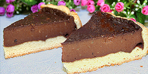 Песочный пирог с шоколадной начинкой