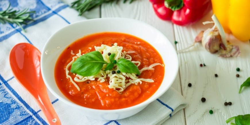 Крем-суп из моркови и запечённого перца