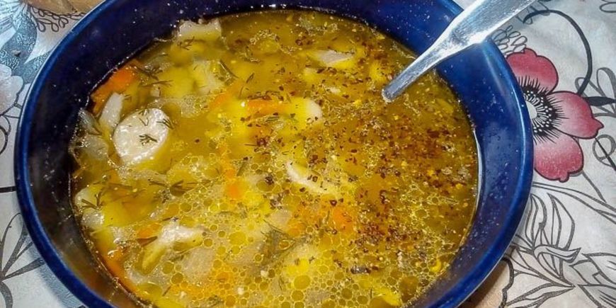 Грибной суп из вешенок