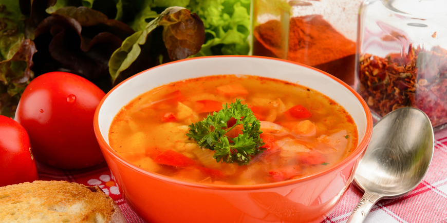 Постный суп с чечевицей "Супа лешта"