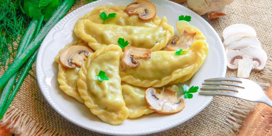Вареники с картофелем и грибами