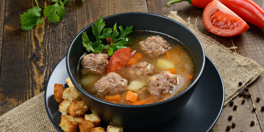 Суп на мясном бульоне