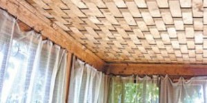 Плетеный потолок на веранде