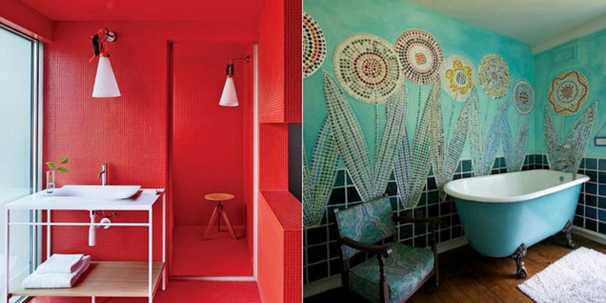 27 красочных ванных комнат
