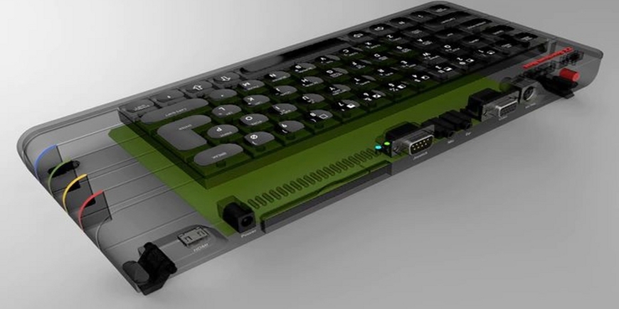 Концепт компьютера-клавиатуры ZX Spectrum Next