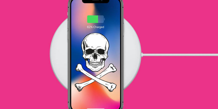 iPhone X умирает без провода