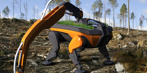 Робот, сажающий деревья