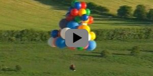 Через Ла-Манш на воздушных шариках (ВИДЕО)