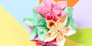 Цветочная Кусудама оригами